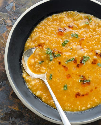 Turkish red lentil soup