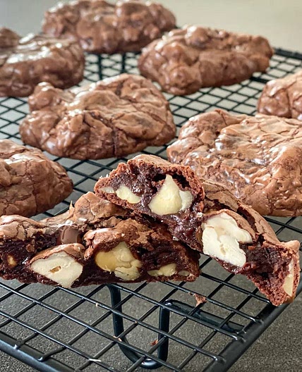Recette des cookies brownies chocolat noisette