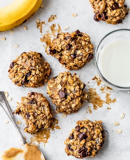 Peanut Butter Banana Oat Protein Cookies