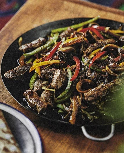Jamaican pepper steak