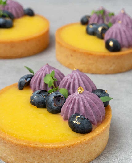Lemon blueberry tart