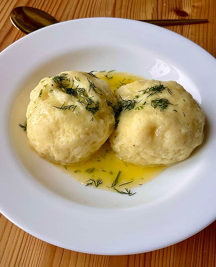 German Cheese stuffed Potato Dumplings 