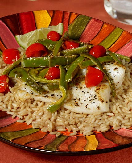 Trout with Skillet-Roasted Peppers