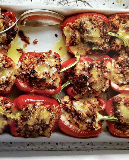 Uncle Wilson’s Stuffed bell peppers