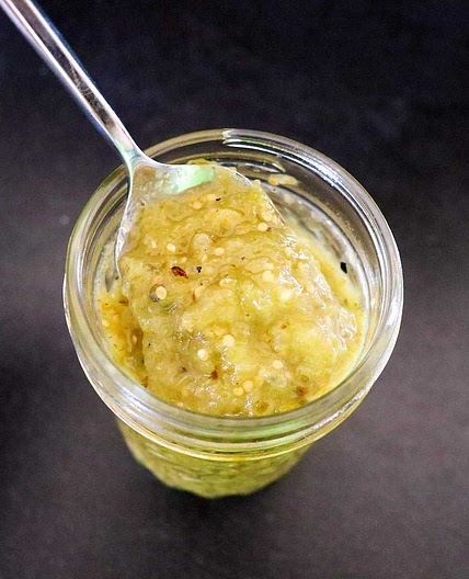 Oven Roasted Tomatillo Salsa