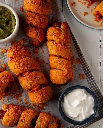 Air-Fryer Nacho Hot Dogs