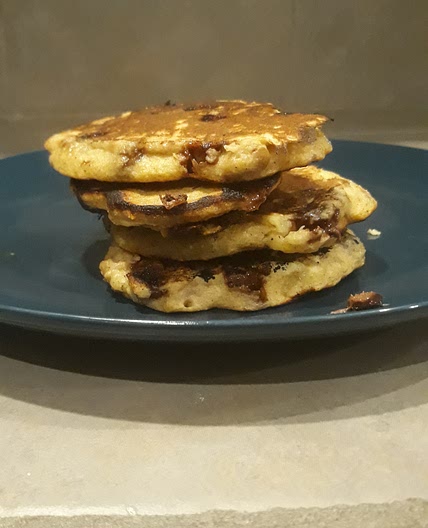 Banana Oat Walnut Pancakes