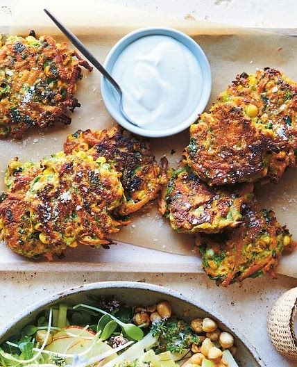 Corn, Spring Onion and Broccoli Fritters | MiNDFOOD