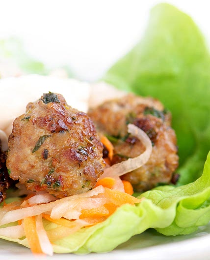 Middle Eastern Turkey Meatball Wraps