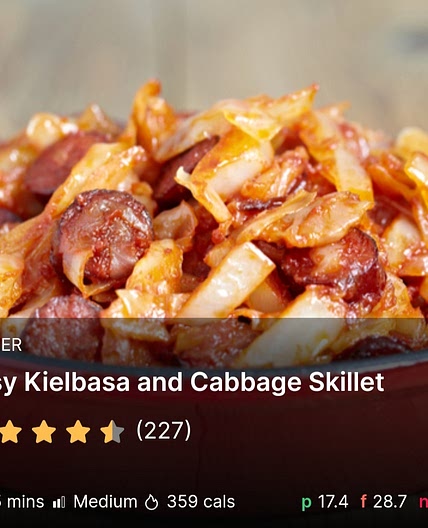 Easy Kielbasa and Cabbage Skillet