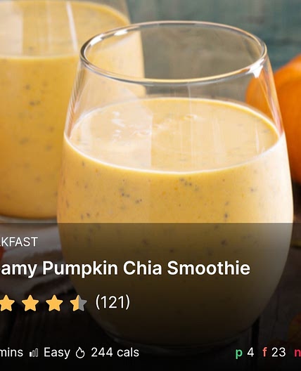Creamy Pumpkin Chia Smoothie