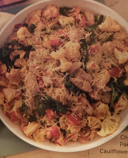 Chicken with Pan-roasted Cauliflower and Orzo