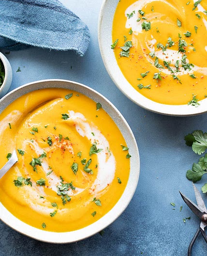 Velouté de patate douce et carotte