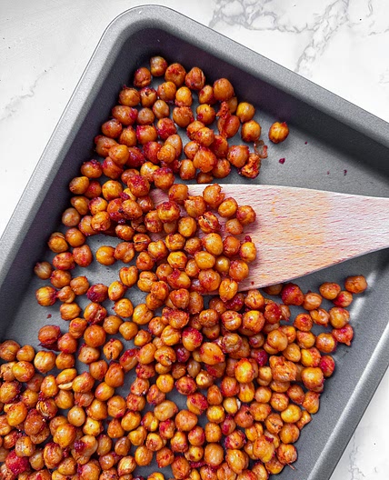 Crispy Honey & Garlic Chickpeas