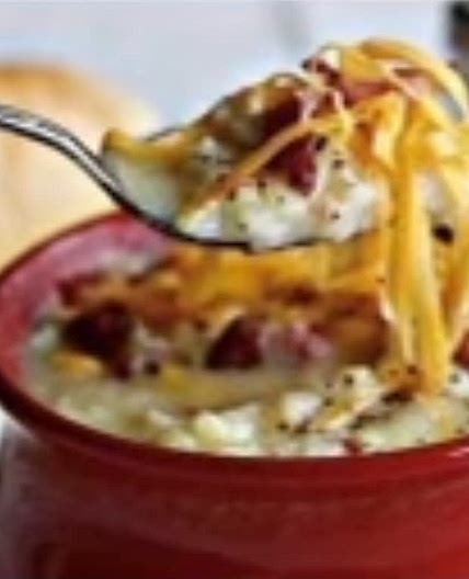 Creamy Baked Potato Soup, without the potato