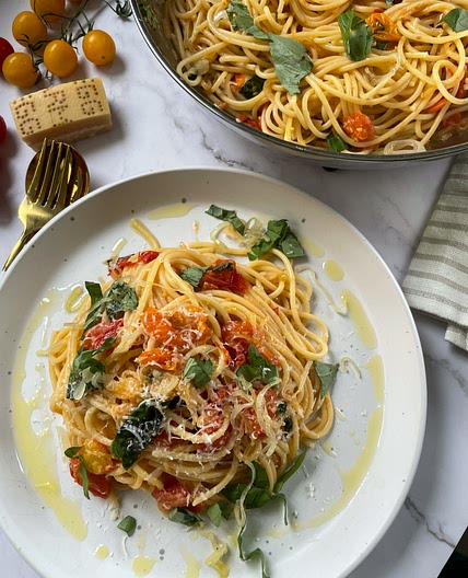Cherry Tomato Shallot Pasta