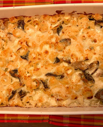 Baked Pasta with Fontina and Roasted Mushrooms