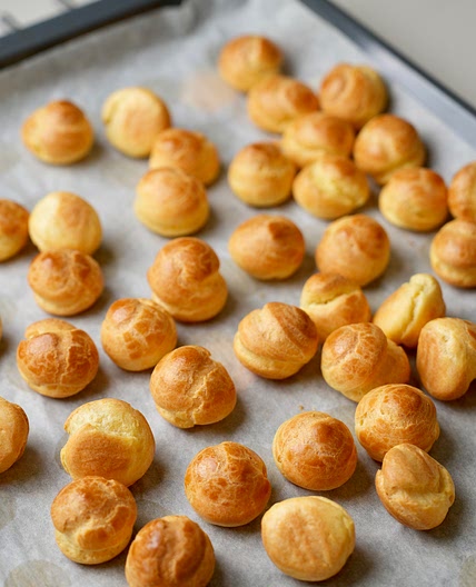 Homemade choux-buns