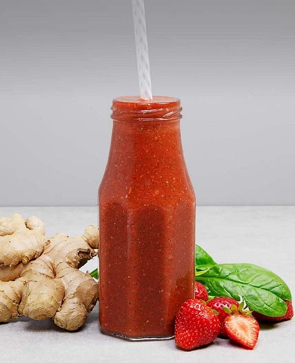 Jordgubb och mangosmoothie