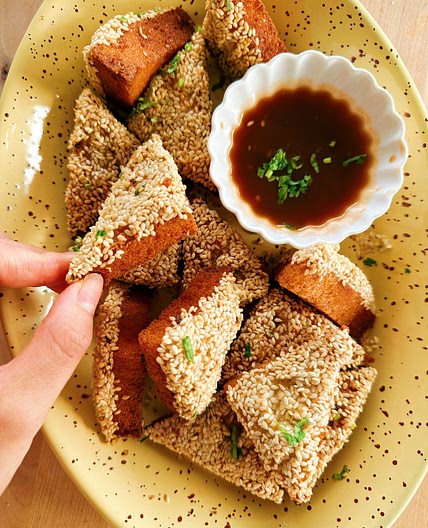 Vegan Sesame Prawn Toast (Shrimp Toast)