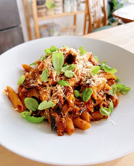 Easy Weeknight Eggplant Pasta - Pasta Alla Norma