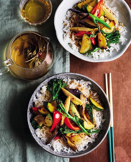 Teriyaki vegetable rice bowl recipe