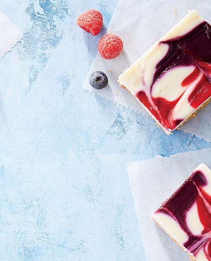 Red, White, and Blue Cheesecake Bars