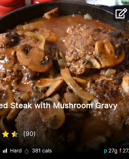 Chopped Steak with Mushroom Gravy