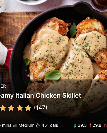 Creamy Italian Chicken Skillet