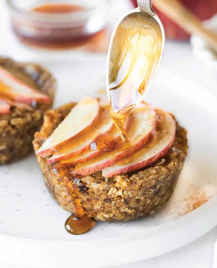 Raw mini apple pie tarts + Celery stick