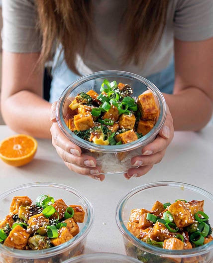 ORANGE TOFU & BROCCOLI (MEAL PREP)