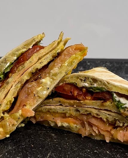 Salmon egg wrap
