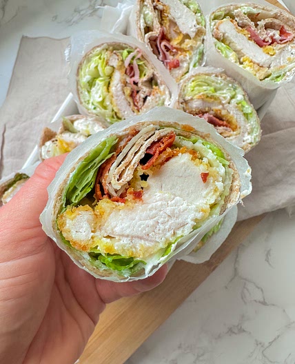 Chicken Ceasar Salad Wraps