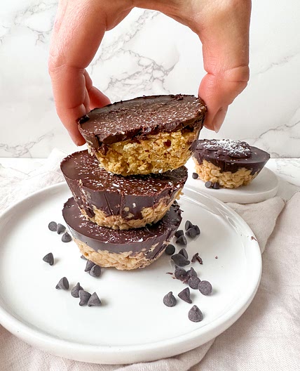 Chocolate Peanut Butter Rice Krispy Cups