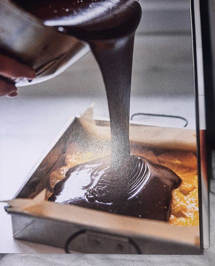 Upside-down carmilised chocolate orange brownies