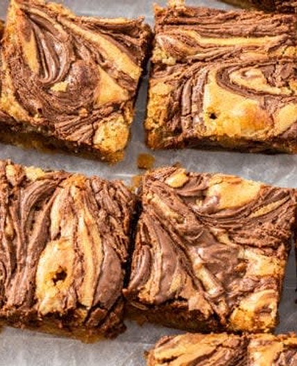 Nutella swirl blondies