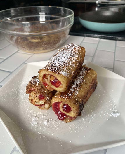 WIC Approved Peanut Butter and Jelly French Toast Rollups