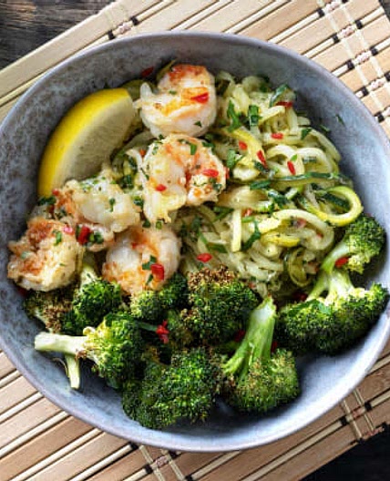 Garlic butter chili prawn