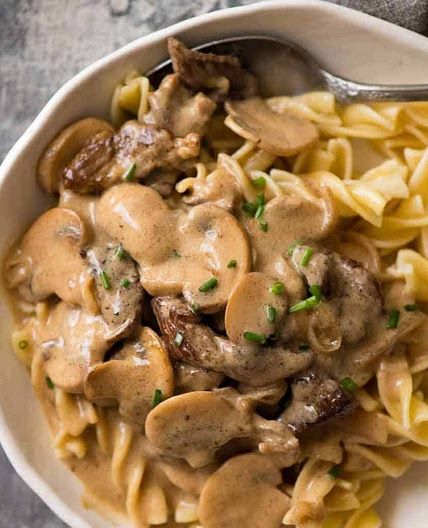 Beef stroganoff