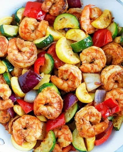 Sautéed Shrimp And Vegetable Skillet