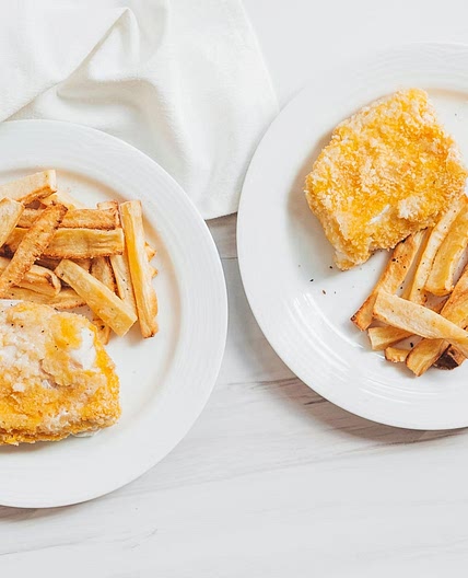 Baked Fish and (Parsnip) Chips