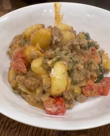 Creamy Beef and Gnocchi Skillet