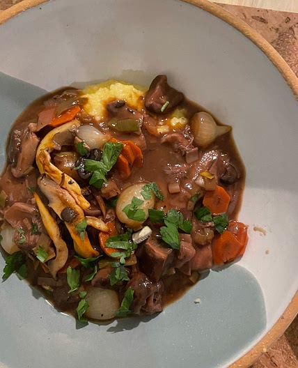 Mushroom Bourguignon