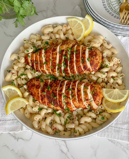 Creamy lemon pasta with chicken 