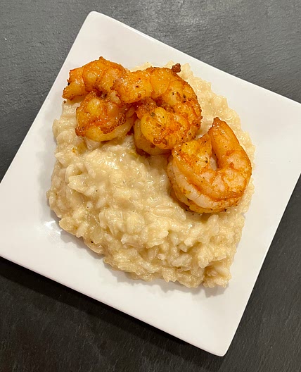 Parmesan Risotto with Hop Barons Blackened Shrimp