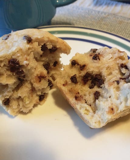 Banana Chocolate Chip Muffins (adapted from Moosewood Cookbook)