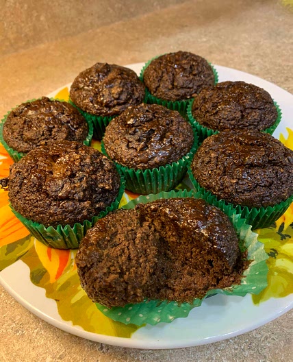 Chocolate Banana Oat Muffins