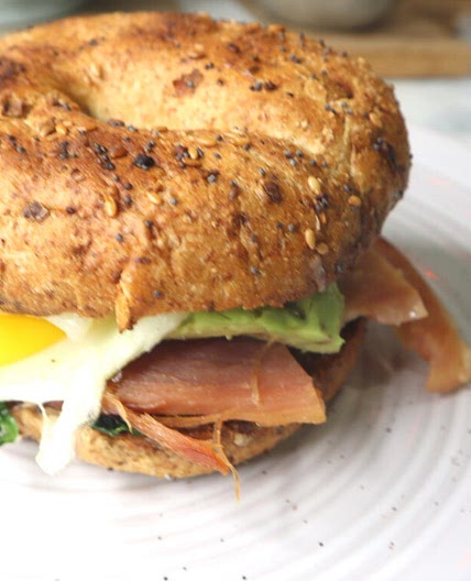 Low Carb High Protein Breakfast Bagel Sandwich