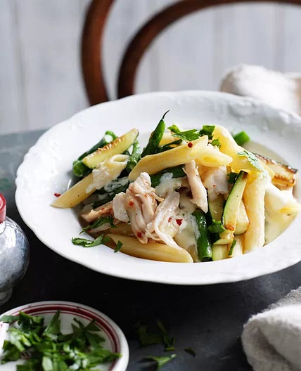 Penne with Smoked Chicken and Mascarpone