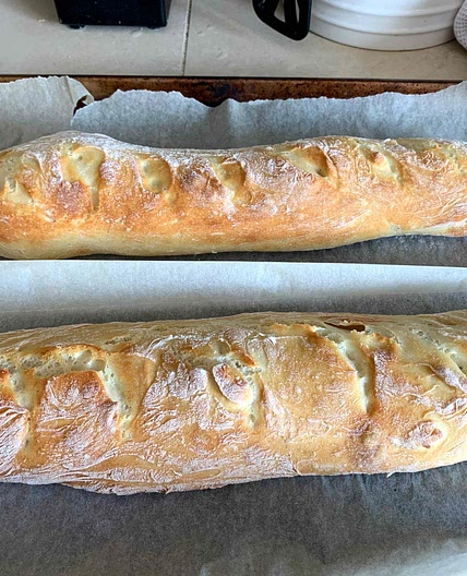 Baguette sans pétrissage 